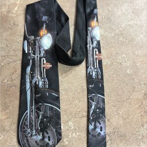 Harley-Davidson Black Motorcycle Graphic Tie